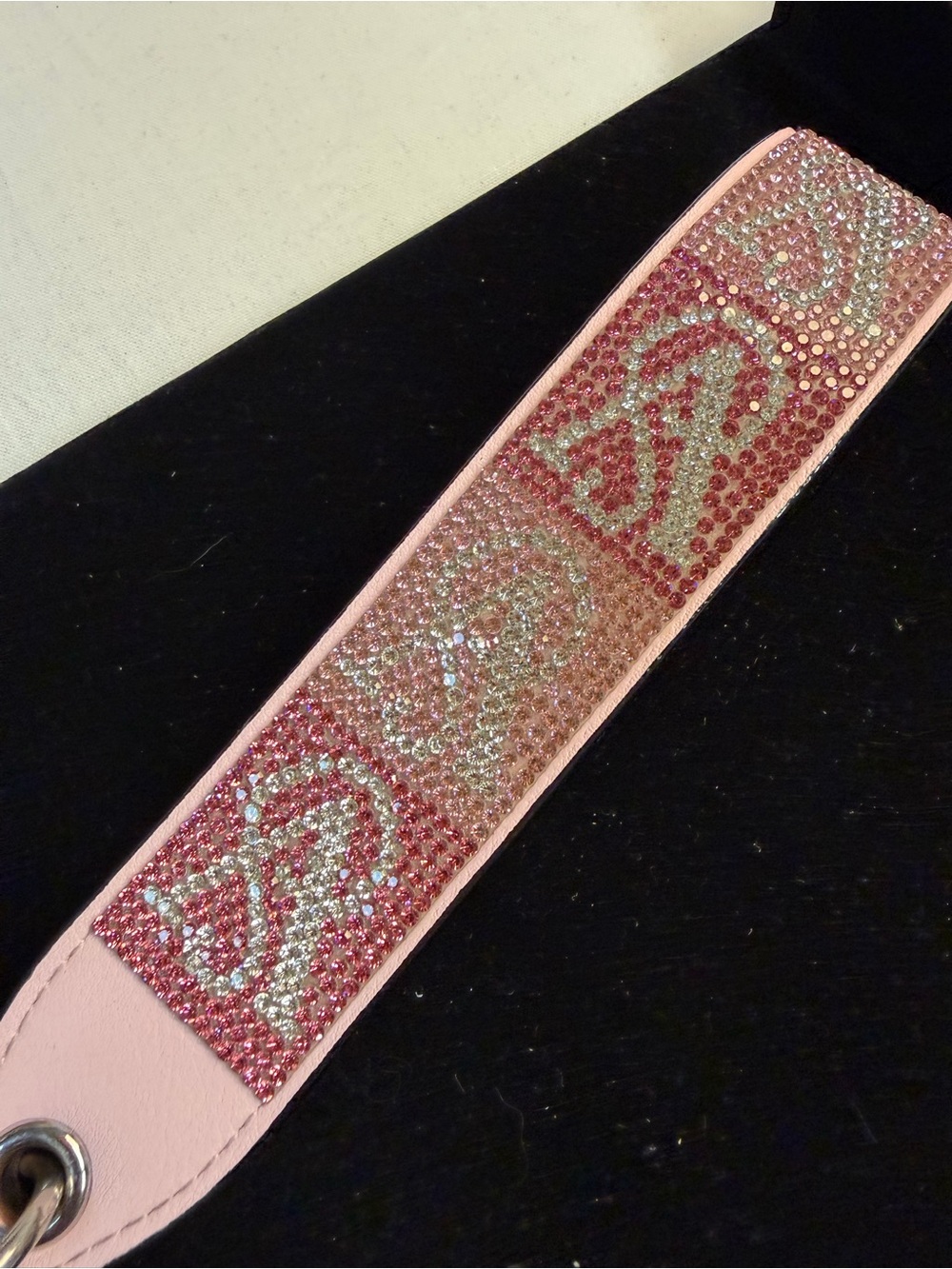 Pink Crystal-Embellished Key Strap - Picture 2 of 9